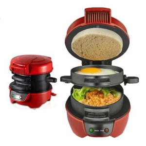 with Egg Cooker Ring Hamburger Maker Non-stick Breakfast Machine Omelette - Picture 1 of 9