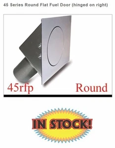 Hagan 45RFP - Round 45 Degree Fuel Filler Door - Flat Face Pass Side - Picture 1 of 3