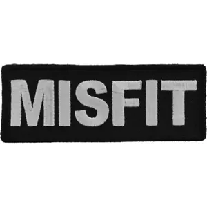 Toppa gilet biker Misfit ricamato cucito su ferro 4" x 1. 1/2" - Foto 1 di 3