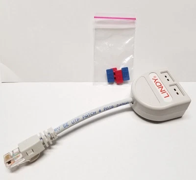 Lindy UTP Port Doubler, 2 x Voice/ Token Ring to 1 Port #34004 - Image 1 of 4