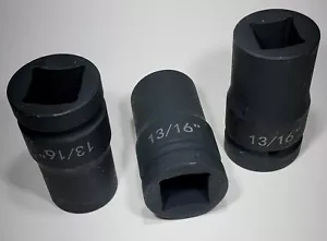 1" Drive Semi Truck BUDD WHEEL Deep Well Impact Socket 13/16" 4 Point BULK CR-MO - Foto 1 di 3