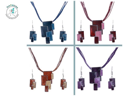 Schmuckset Korea-Halskette Ohrringe Ohrhänger Amulett Glücksbringer Geschenkidee - Bild 1 von 4