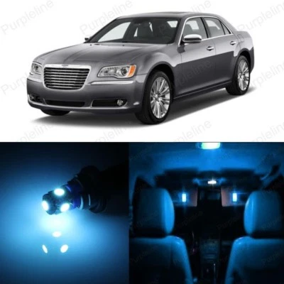 19 x Paquete de luces interiores LED azul hielo para Chrysler 300 300C 2011-2018 + HERRAMIENTA Foto 1 de 4