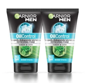 2 x GARNIER Men Oil Control Cooling Refreshing Foam Mineral Clay Menthol 100ml - Picture 1 of 5