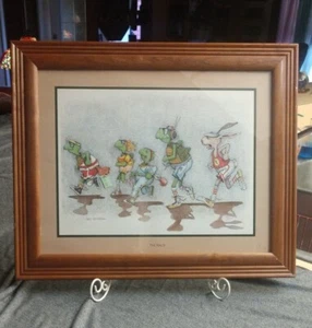 Tortoise turtle bunny Sport Gary Patterson art print The Race - Picture 1 of 7