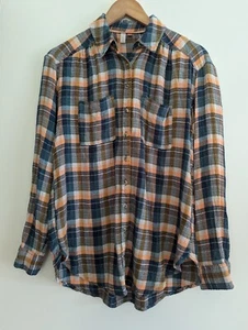 Camicia oversize Pilcro Anthropologie garza plaid bottoni davanti hi lo taglia XS - Foto 1 di 6