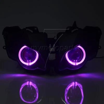 Purple Angel Eyes Custom Assembly HID Headlight for Honda CBR1000RR 2008-2011 - Image 1 of 4