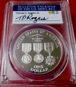 1994 VIETNAM MEMORIAL Silver Dollar PCGS PR70💥FLAWLESS QUALITY💥 - Picture 1 of 4