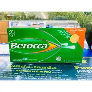 Berocca Energy Orange Effervescent Tablets 30s 12 Essential Vitamins Mineral New - Picture 1 of 12