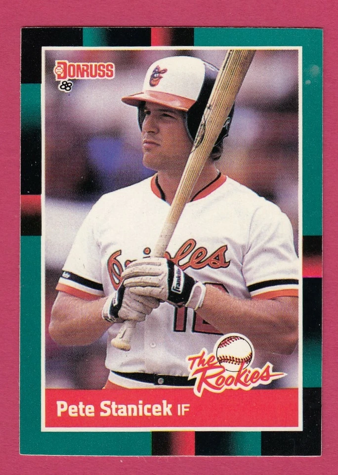 1988 Donruss Rookies # 15 Pete Stanicek -- Baltimore Orioles - Image 1 of 1