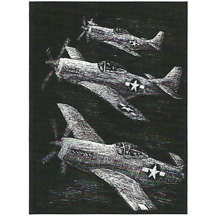 P-51 Engraving Art - image 1 of 1
