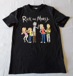 Old Navy Rick and Morty Graphic T-Shirt Adult Small Black Short Sleeve - Picture 1 of 4