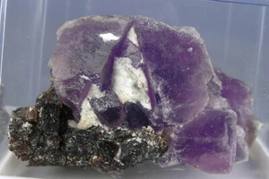 LARGE RARE PURPLE COQUIMBITE CRYSTALS w ROMERITE, ARSICCIO ITALY, GLOBE MINERALS - Picture 1 of 1