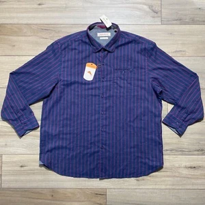Tommy Bahama Mens Dual Tone Stripe Button Down Long Sleeve Shirt Size XLX - Picture 1 of 16