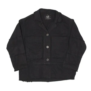 ZARA TRAFALUC Relaxed Fit Denim Jacket Black Womens S - Picture 1 of 6