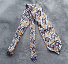Benjamin James Mens Tie 100% Silk Multicoloured Geometric Design Necktie
