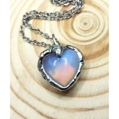Opalite heart crystal necklace - Image 1 of 4
