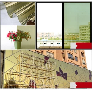 Window Tint Gold&Silver One Way Mirror Glass Film Reflective Home Tint 60inx20in - Picture 1 of 12