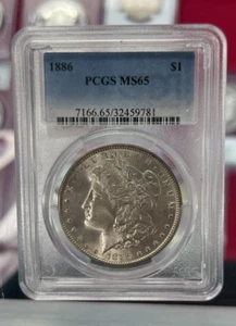 1886 PCGS MS65 Morgan - Picture 1 of 2