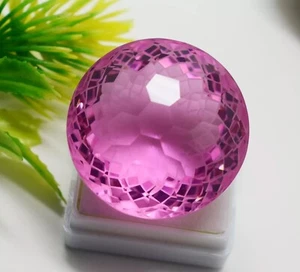 NEW Natural HUGE Round Cut Pink Citrine 114 CT Best Loose Certified Gemstone - Picture 1 of 9