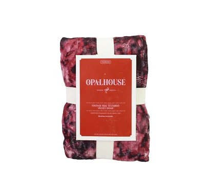 Alfombra Opalhouse Vintage Terciopelo Texturizado Floral Púrpura Talla Única Estándar Falsa Nueva Con Etiquetas Foto 1 de 4