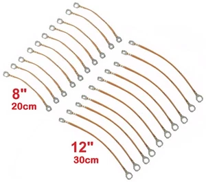 Multi-Kit Universal 8"+12" (20cm+30cm) Copper Ground/Bonding Straps USA MADE - Picture 1 of 2