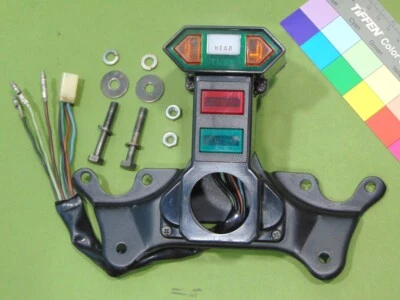 1977-1979 Yamaha XS650 Ign. PILOT BOX indicator light dashboard gauge bracket - Image 1 of 4