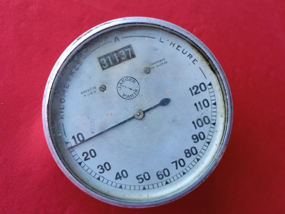 BUGATTI, AMILCAR, FIAT: CONTACHILOMETRI JAEGER 120 KM - Imagen 1 de 4