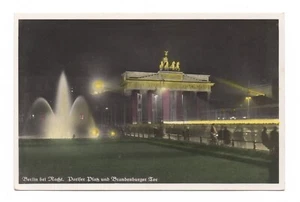 Berlino Piazza Parigi Notturno FP cartolina vintage postcard postkarte MA1559 - Imagen 1 de 2