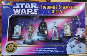 Vintage 1997 RoseArt Star Wars Figur Stampers Geschenkset Komplettsatz NrS - E4 - Bild 1 von 9