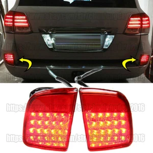 2pcs Red Housing LED Car Rear Bumper Fog Lamp For Lexus LX570 2008-2011 - Bild 1 von 6