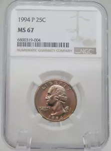 Washington Quarter 1994-P NGC MS 67 (BT668) sin circular - Imagen 1 de 4