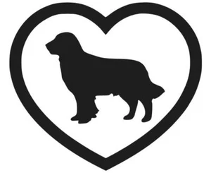 Golden Retriever Herz Vinyl Aufkleber Sticker Hunderasse Welpe Farbe wählbar - Bild 1 von 3