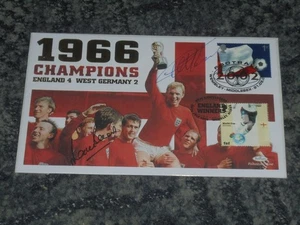 GEOFF HURST & MARTIN PETERS- RARE -FDC SIGNED.WORLD CUP 1966 (4) - Picture 1 of 1