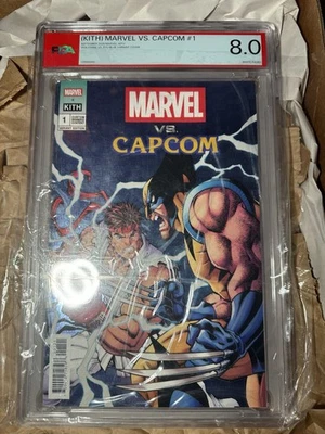 🌀Kith x Marvel vs. Capcom Comic #1 8.0 PSA Graded Slab Ryu Wolverine - RARE 🌀 - Image 1 of 4