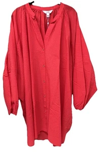 Lilly Pulitzer Mizher Red Andrae Coverup Tunika Kleid Gr. L Oversized Top BN - Bild 1 von 12