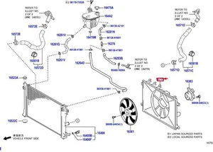 TOYOTA Corolla Cross XG10 Kühlerlüfterabdeckung 167110T240 NEU ORIGINAL - Picture 1 of 2