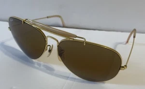 GAFAS DE SOL DE AVIADOR DE COLECCIÓN AVIACIÓN B&L RAY BAN MARRÓN CROMADAS OUTDOORSMAN II - Imagen 1 de 7