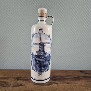 Blue Delft for BOLS Distilleries Decanter Holland Hand Painted Cork Stopper - Picture 1 of 6