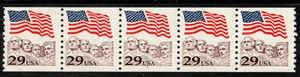 Scott 2523 29 ¢ Flagge über Mount Rushmore P#4 postfrisch kostenloser Versand in den USA - Bild 1 von 1