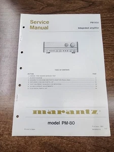 Original Marantz Model PM-80U Digital Monitoring Amplifier Bedienungsanleitung - Bild 1 von 2