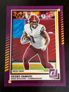 2025 Donruss Football Deebo Samuel Press Proof Purple - Commanders - Picture 1 of 2