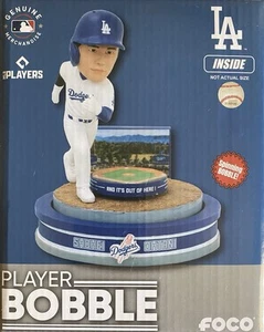 Shohei Ohtani Los Angeles Dodgers Home Run Spinner Mini Bobblehead Scene - Picture 1 of 1