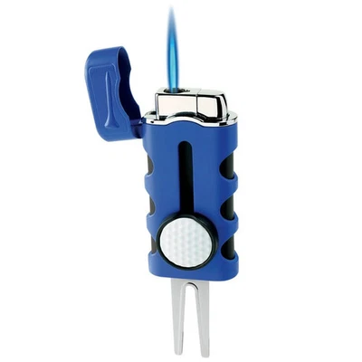 Vector Caddie Single Flame Torch Lighter MATTE BLUE -  VECTOR CADDIE 06 - Image 1 of 4