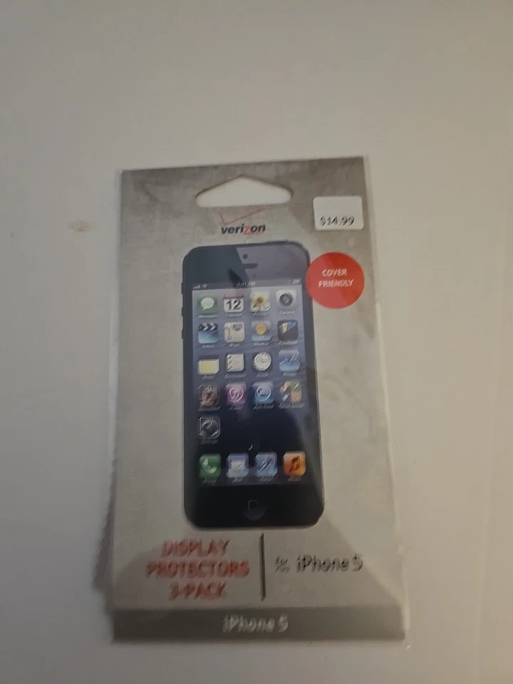 Brand New Verizon iPhone 5 Display Protectors 3-Pack MSRP $14.99 WTLC5TAS3PK - Image 1 of 2
