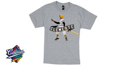 Clemente Bat Swing Pittsburgh Jersey statue Shirt Mens Unisex Adult - Image 1 of 4