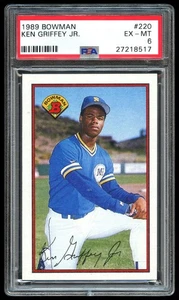 1989 Bowman #220 Ken Griffey Jr PSA 6 EX-MT Rookie Card HOF RC - Picture 1 of 2
