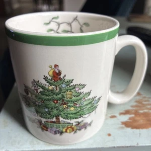 Vintage Spode Christmas Tree Porcelain Mug - Made In England 3.25” Tall NIB - Picture 1 of 9