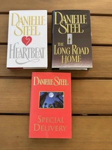 3 Danielle Steel Hardcover Books *Heartbeat*Special Delivery*Long Road Home - Picture 1 of 12