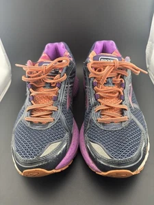 Brooks Womens Sneaker Adrenaline GTS 15-Blue Orange Lace Up Walking Shoe Sz11B - Picture 1 of 8